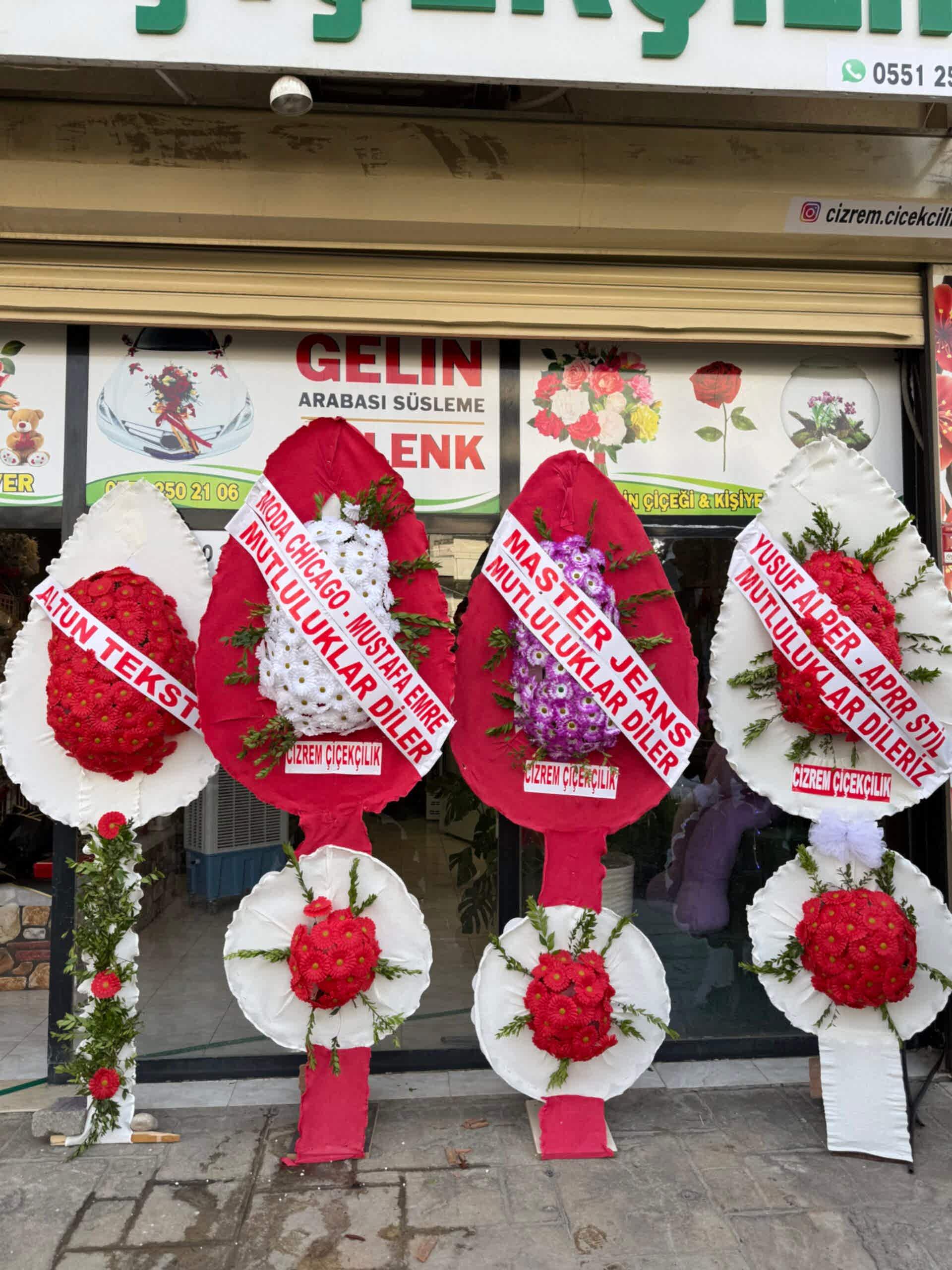 Yapay Çiçekli Tekli & Çiftli Çelenk – Cizre ve Şırnak Ücretsiz Teslimat
