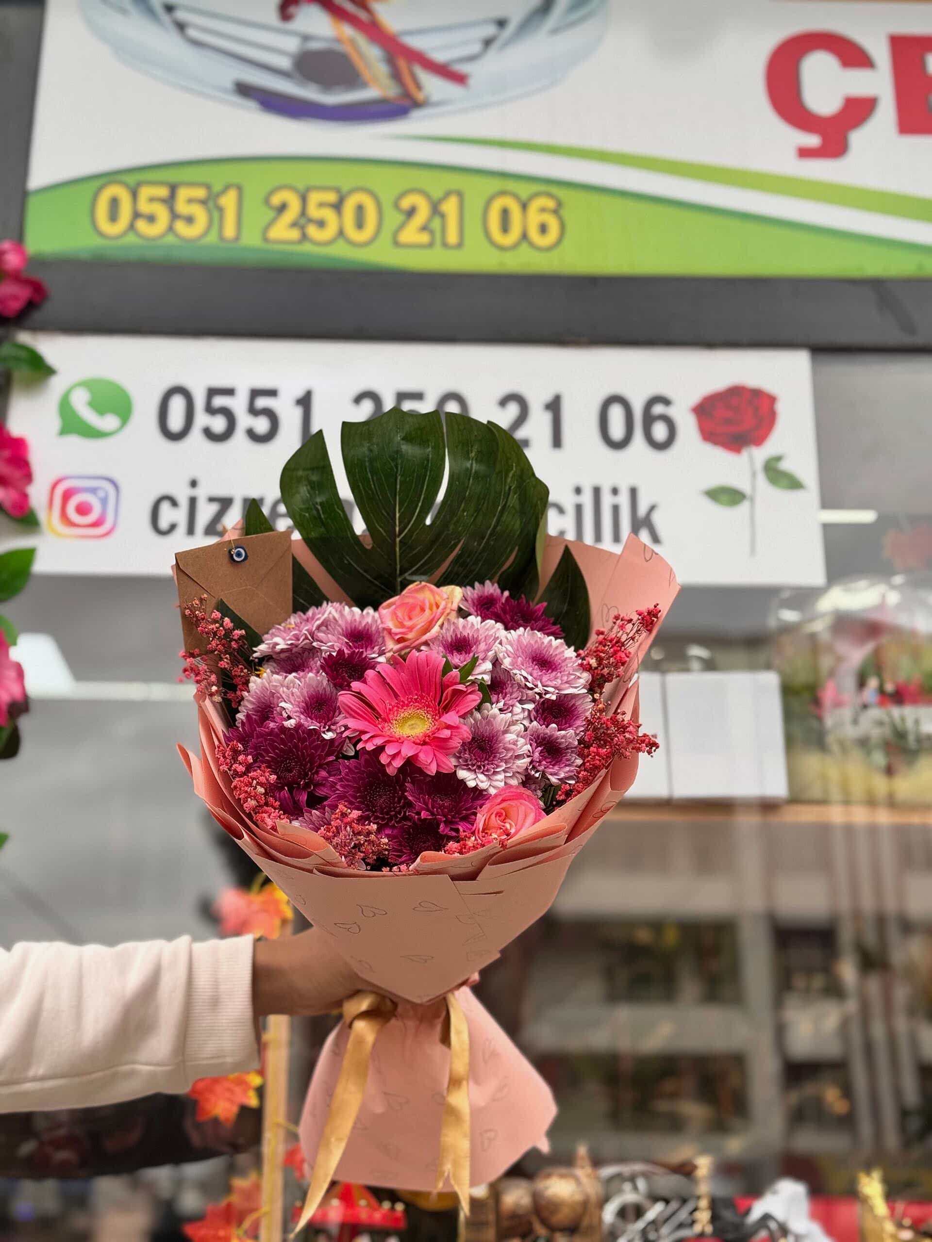 Cizre Karışık Çiçek Buketi – Hızlı Teslim - Görsel 4